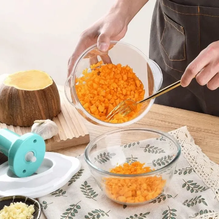Premium 1.5L Push Chopper | Manual Hand Press Food Processor for Vegetables, Fruits & Herbs