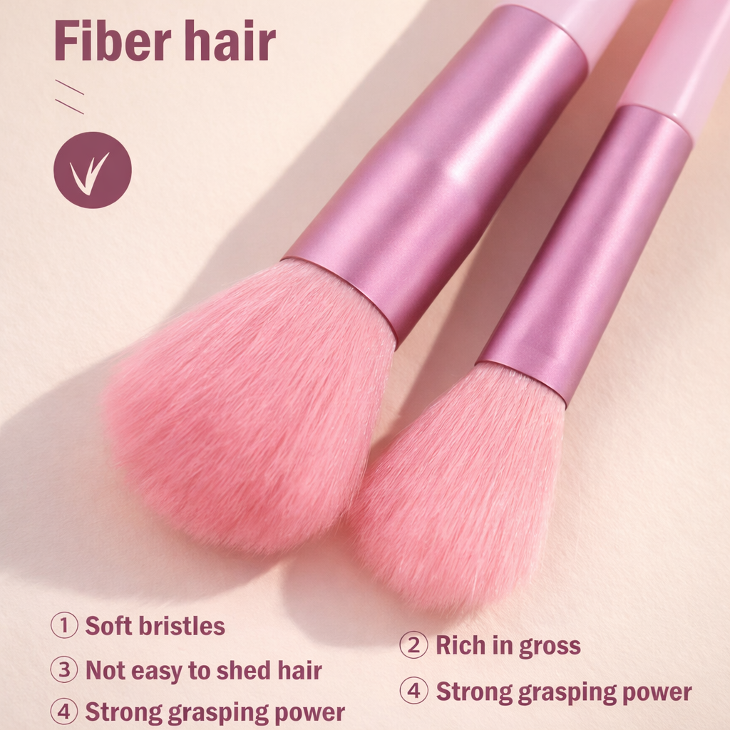 Premium 13-Piece Professional Makeup Brush Set – Soft Fluffy Foundation, Blush & Powder Brushes (Pink)